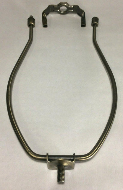 New 9 1/2" Lamp Harp w/ Antique Brass Finish, Heavy Weight, Protective Coating - Stone Door Lamps