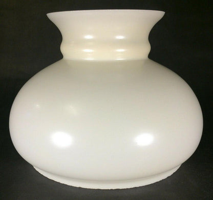 New 7" Opal White Glass Student Lamp Shade With Cream Painted Background #7S427 - Stone Door Lamps