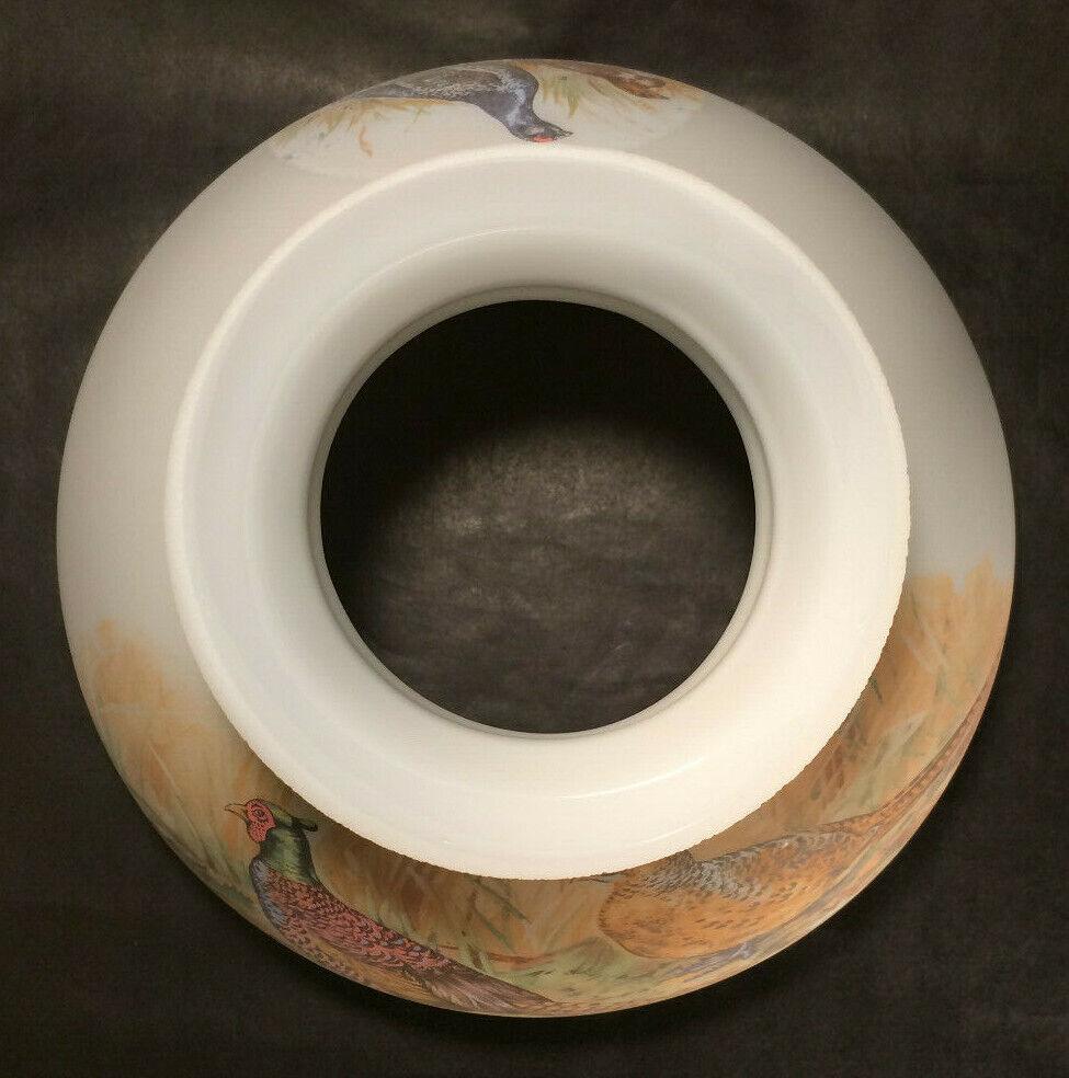 New 10" Opal Glass Student Lamp Shade With Pheasants Scene Made In USA #PS033 - Stone Door Lamps