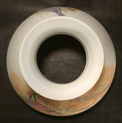New 10" Opal Glass Student Lamp Shade With Pheasants Scene Made In USA #PS033 - Stone Door Lamps