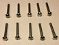 New Lot Of 10 Steel 1.5" Long Nickel Plated Finish Canopy Screws 8/32 Thread 88N