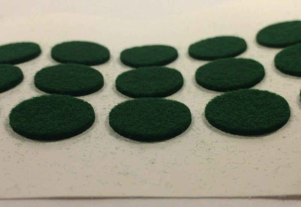 New Lot of 100, 3/4" Green Felt Dots W/ Adhesive Backs For Lamps, Etc. #100GF199 - Stone Door Lamps