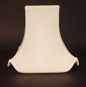 4.5" x 10" x 8.25" Off White Pagoda Style Tissue Shantung Fabric Lamp Shade 843W - Stone Door Lamps