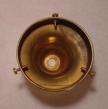 NEW 3 1/4" Fitter Polished & Lacq. Brass Fixture Lamp Shade Holder Bell #SHH62 - Stone Door Lamps