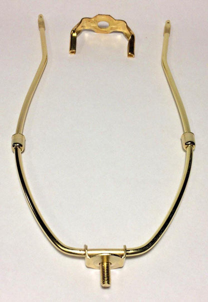 New 10" Brass Lamp HARP Shade Holder w/Base for Lamp Repair #HAR60 - Stone Door Lamps
