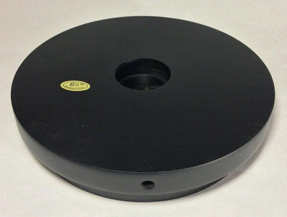 New 6.5" Modern Style Black Wooden Lamp Base w/ Wire Way Hole, Tapered Edge 306B - Stone Door Lamps