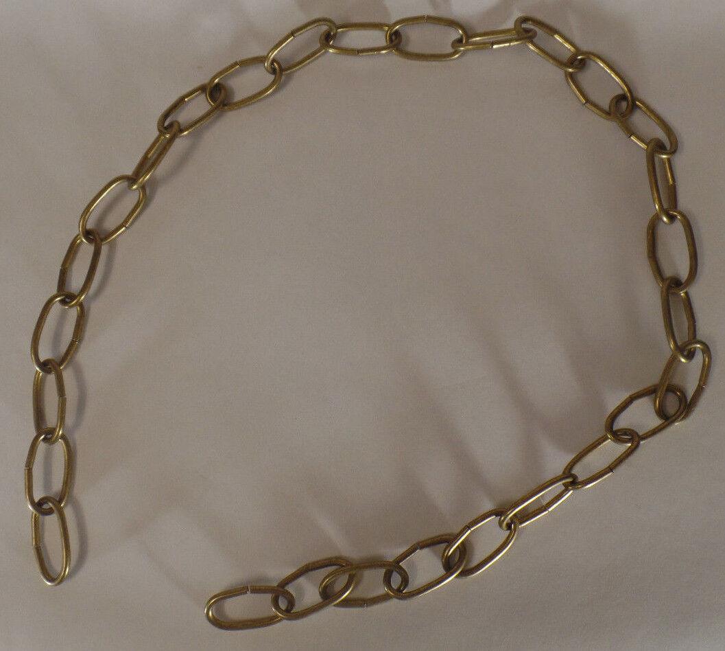 New 3' Antique Brass 10 Gauge Steel Chandelier Fixture Oval Lamp Chain #FC998 - Stone Door Lamps