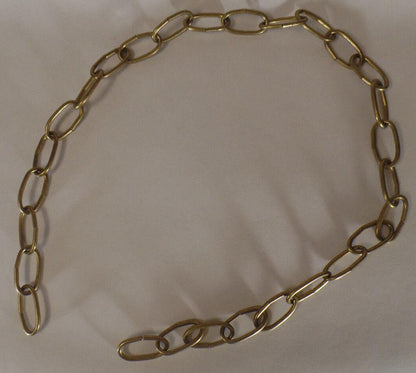 New 3' Antique Brass 10 Gauge Steel Chandelier Fixture Oval Lamp Chain #FC998 - Stone Door Lamps