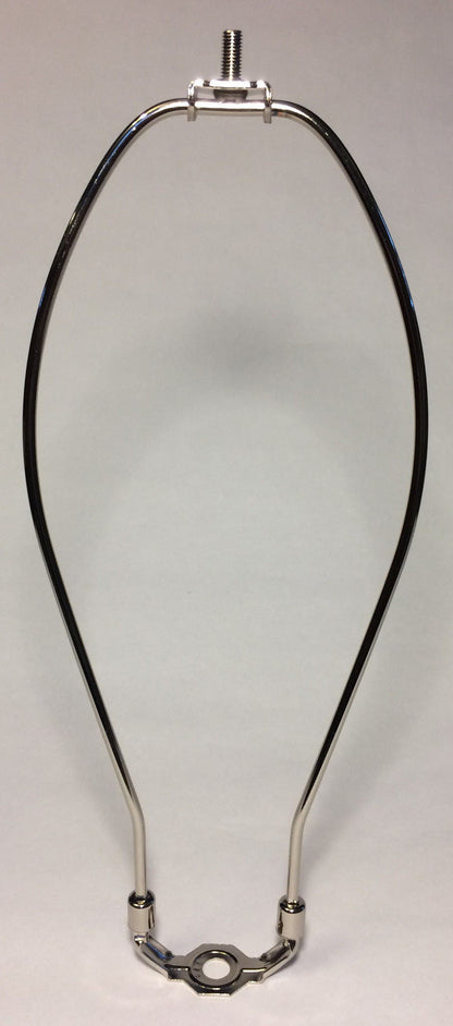 New 14" Nickel Finish Lamp HARP Shade Holder w/Base for Lamp Repair  #HAR66N