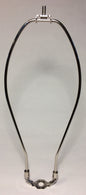 New 14" Nickel Finish Lamp HARP Shade Holder w/Base for Lamp Repair  #HAR66N