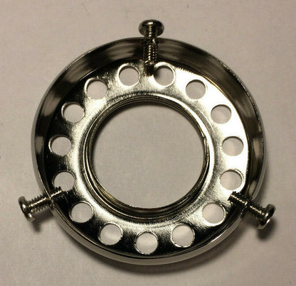 New 2 1/4" Fitter Screw-on Uno-type Brass Shade Holder Nickel Finish #SHH86N