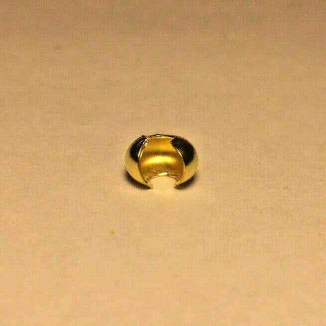 New Unfinished Brass Ball Pull For #6 Beaded Pull Chain, 1/4" Diameter #BC604 - Stone Door Lamps