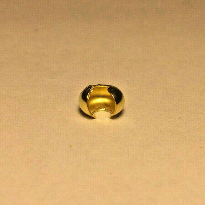 New Unfinished Brass Ball Pull For #6 Beaded Pull Chain, 1/4" Diameter #BC604 - Stone Door Lamps