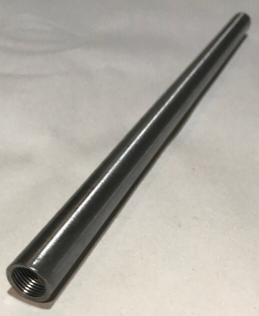 New 10" Brushed Steel Female Threaded Lamp Pipe, Rod, 1/8F Tap (3/8") #SP223S - Stone Door Lamps