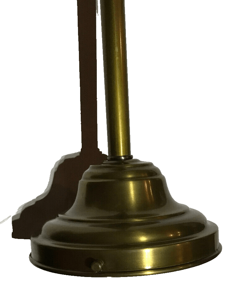 New Brass Pendant Fixture W/ 6" Shade Holder, Antique Brass Finish, 27" Drop Max - Stone Door Lamps