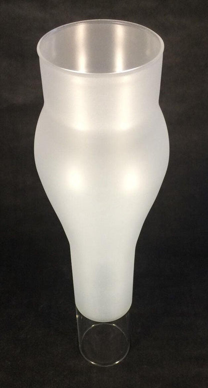 2 5/8" X 11 5/8" Frosted GLASS CHIMNEY for RAYO & C.D. CENTRAL DRAFT LAMP BURNER - Stone Door Lamps