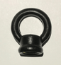 New 1" Cast Brass Loop With Wire Way, Satin Black Finish 1/8F Tap(3/8") #BL954BK - Stone Door Lamps