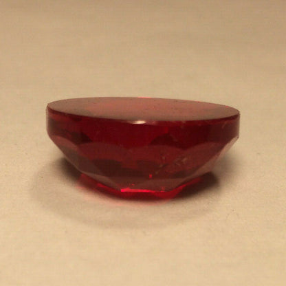 New Ruby Color Faceted Glass Jewel For Inserting Into Brass Banding #GJ123R