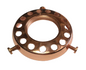 New 2 1/4" Fitter Screw On Uno Shade Holder, Polished Copper Finish #SH786C