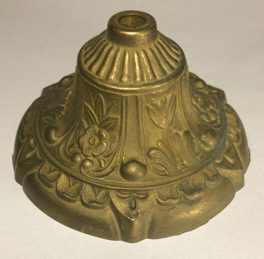 New 5" Dia. Die Cast Unfinished Brass Ceiling Canopy w/ Flowers 1/8IP Slip #860U - Stone Door Lamps