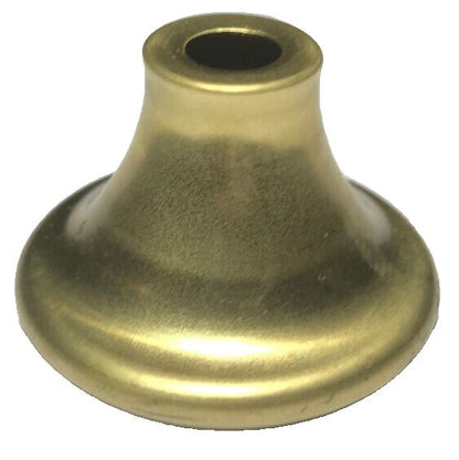 New Unfinished Brass Small Lamp Neck, 1/8IP (3/8") Slip, 1 1/4" Ht. 1 15/16" Dia - Stone Door Lamps