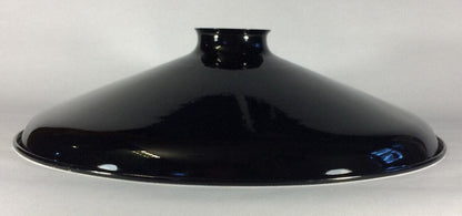 2 1/4 X 12 Black Porcelain Industrial Style Metal Cone Lamp Light Shade Pendant - Stone Door Lamps
