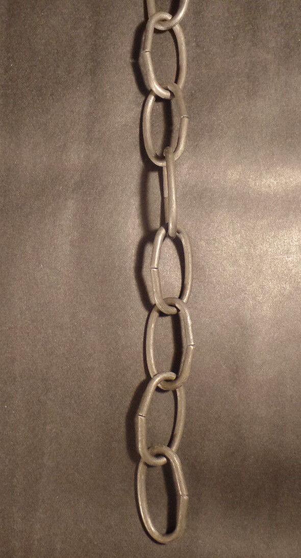 New 3', 8 Gauge Unfinished Steel Chandelier Fixture Oval Lamp Swag Chain #FC992S - Stone Door Lamps