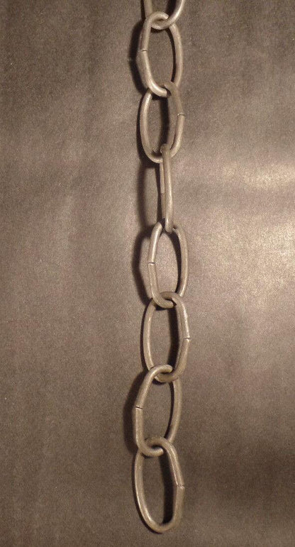 New 3', 8 Gauge Unfinished Steel Chandelier Fixture Oval Lamp Swag Chain #FC992S - Stone Door Lamps