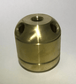 New Large Unfinished Turned Brass 2 Pc. Lamp Cluster Body, 3 Bottom Holes, 1/8F - Stone Door Lamps
