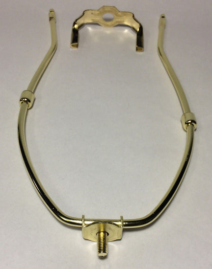 New 11" Brass Lamp HARP Shade Holder w/Base for Lamp Repair, Heavy Duty
