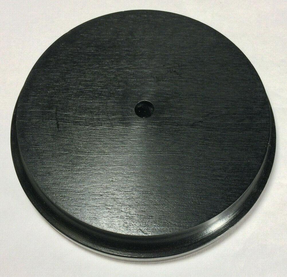 New 8.5" Modern Style Black Wooden Lamp Base w/ Wire Way Hole, Tapered Edge 310B - Stone Door Lamps