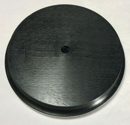 New 8.5" Modern Style Black Wooden Lamp Base w/ Wire Way Hole, Tapered Edge 310B - Stone Door Lamps