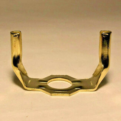 New Heavy Duty Brass Plated Lamp Harp Base, Slips 1/4 IP (1/2") #HB770 - Stone Door Lamps