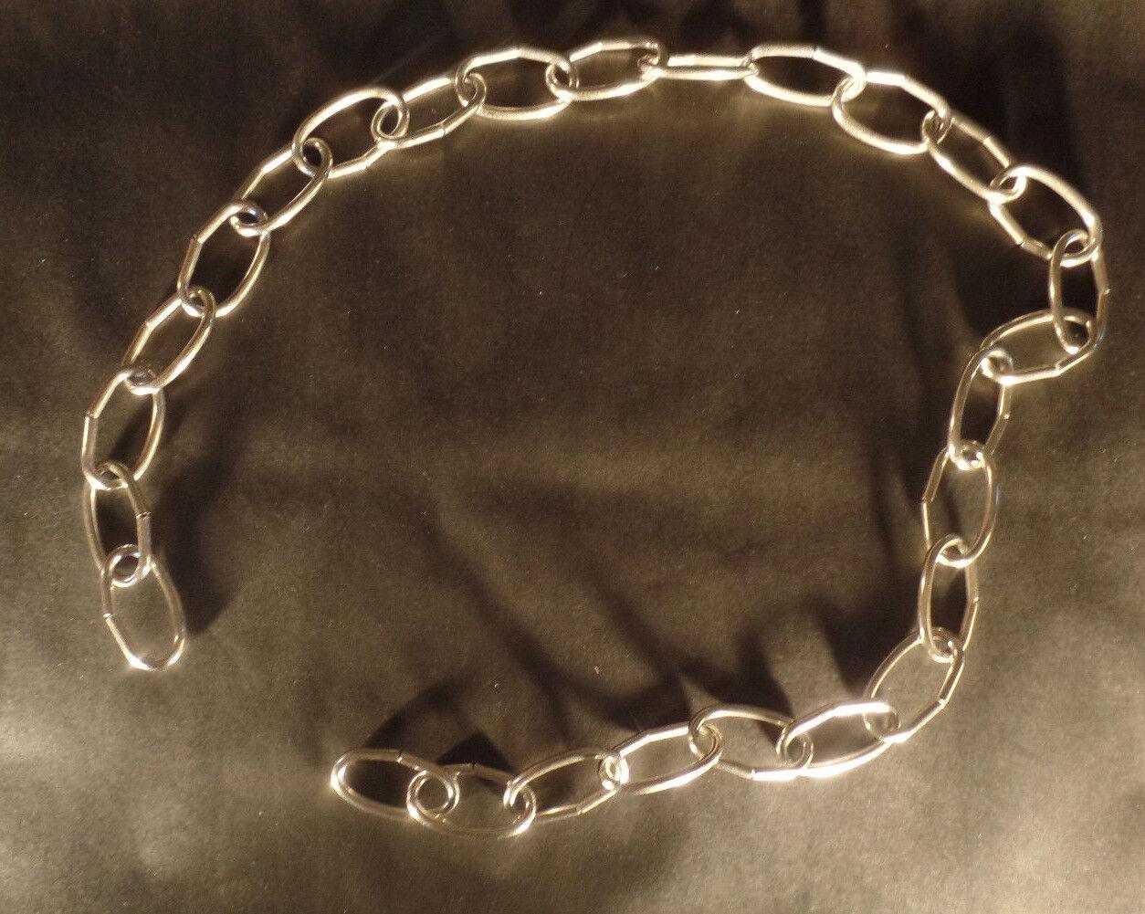 New 3' Nickel Finish 8 Gauge Steel Chandelier Fixture Oval Lamp Chain #FC992N - Stone Door Lamps