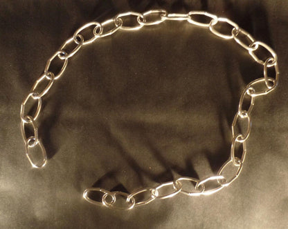 New 3' Nickel Finish 8 Gauge Steel Chandelier Fixture Oval Lamp Chain #FC992N - Stone Door Lamps