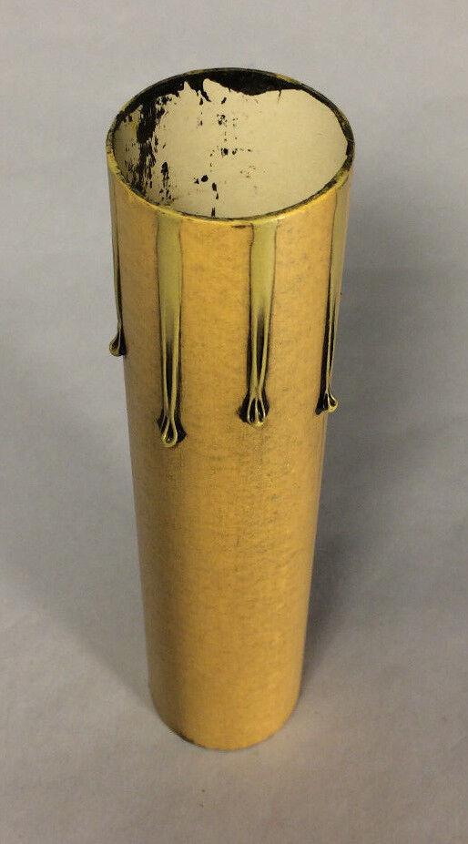 Antique Finish 6" Paper Board Candle Chandelier Lamp Socket Cover Standard 975A - Stone Door Lamps