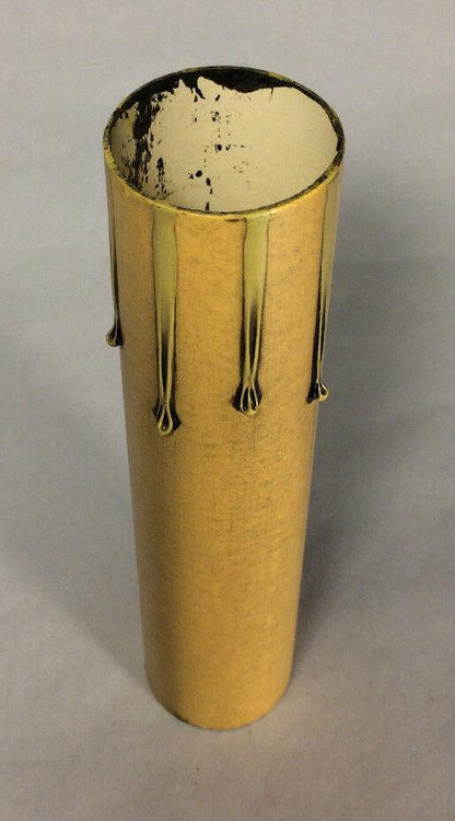 Antique Finish 6" Paper Board Candle Chandelier Lamp Socket Cover Standard 975A - Stone Door Lamps