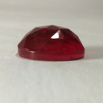 New Ruby Color Faceted Glass Jewel For Inserting Into Brass Banding #GJ123R - Stone Door Lamps