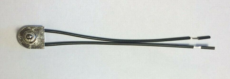 New On/Off Push Canopy Switch w/ Nickel Plated Knob, 6" Wire Leads, 3/8" Shank - Stone Door Lamps