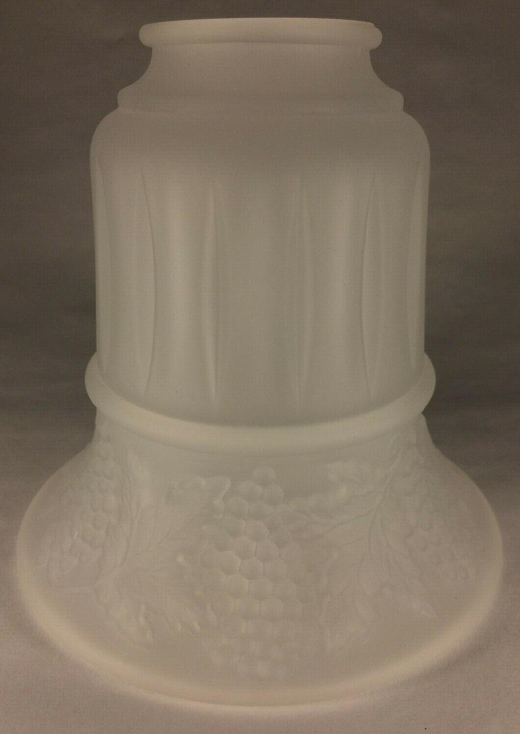 New Satin Crystal Pan Light Fixture Shade, 2 1/4" Fitter, 5.5" Tall, USA, #PS603 - Stone Door Lamps