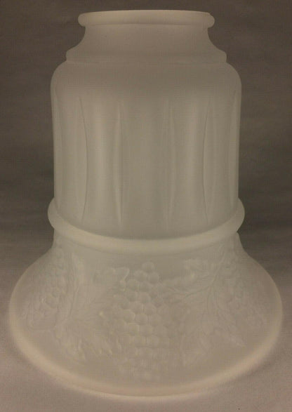 New Satin Crystal Pan Light Fixture Shade, 2 1/4" Fitter, 5.5" Tall, USA, #PS603 - Stone Door Lamps