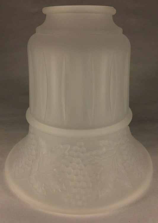 New Satin Crystal Pan Light Fixture Shade, 2 1/4" Fitter, 5.5" Tall, USA, #PS603 - Stone Door Lamps
