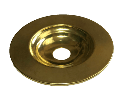 NEW 2 5/16" Stamped Unfinished Brass Bobesche, Slips 1/8IP (3/8"), 5/16" Height - Stone Door Lamps