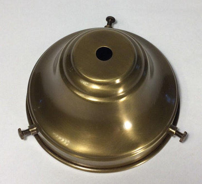NEW Spun Antique Brass 4" Fitter Fixture Shade Holder With Set Screws #SH764B - Stone Door Lamps