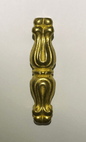 New 3 5/8" Tall Unfinished Cast Brass Lamp Column, 1/8IP Slip (3/8"), #BC413U - Stone Door Lamps