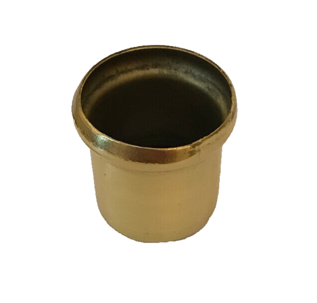 New Solid Brass Lamp Spacer Neck, 1/8IP(3/8") Slip, 1" Ht. Polished & Lacq LS158