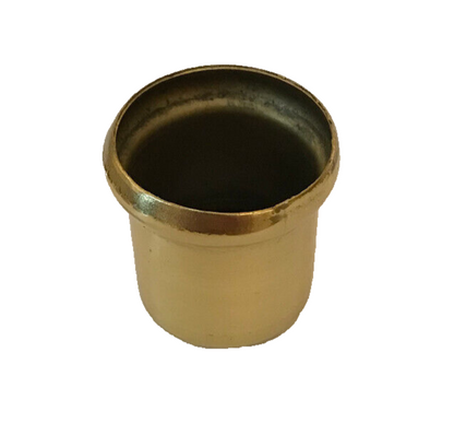 New Solid Brass Lamp Spacer Neck, 1/8IP(3/8") Slip, 1" Ht. Polished & Lacq LS158