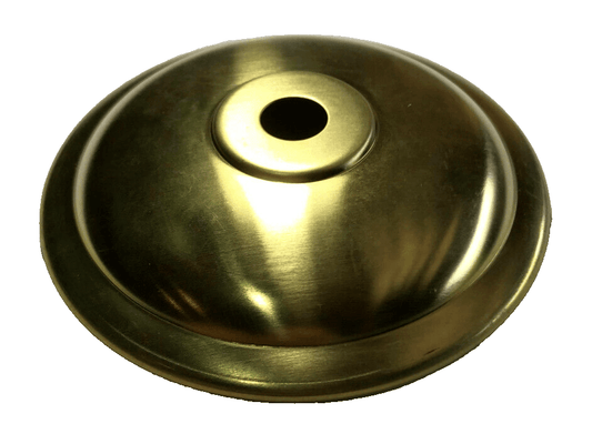 NEW 3 3/8" Stamped Unfinished Brass Bobesche, Slips 1/8IP (3/8"), 5/8" Height - Stone Door Lamps