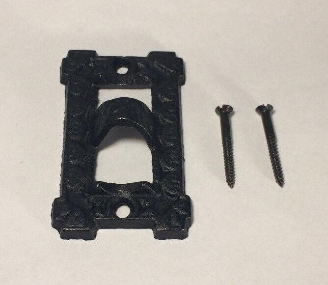 NEW 3" Long Black Cast Iron Square Wall Bracket Lamp Hinge with screws #HIN26 - Stone Door Lamps