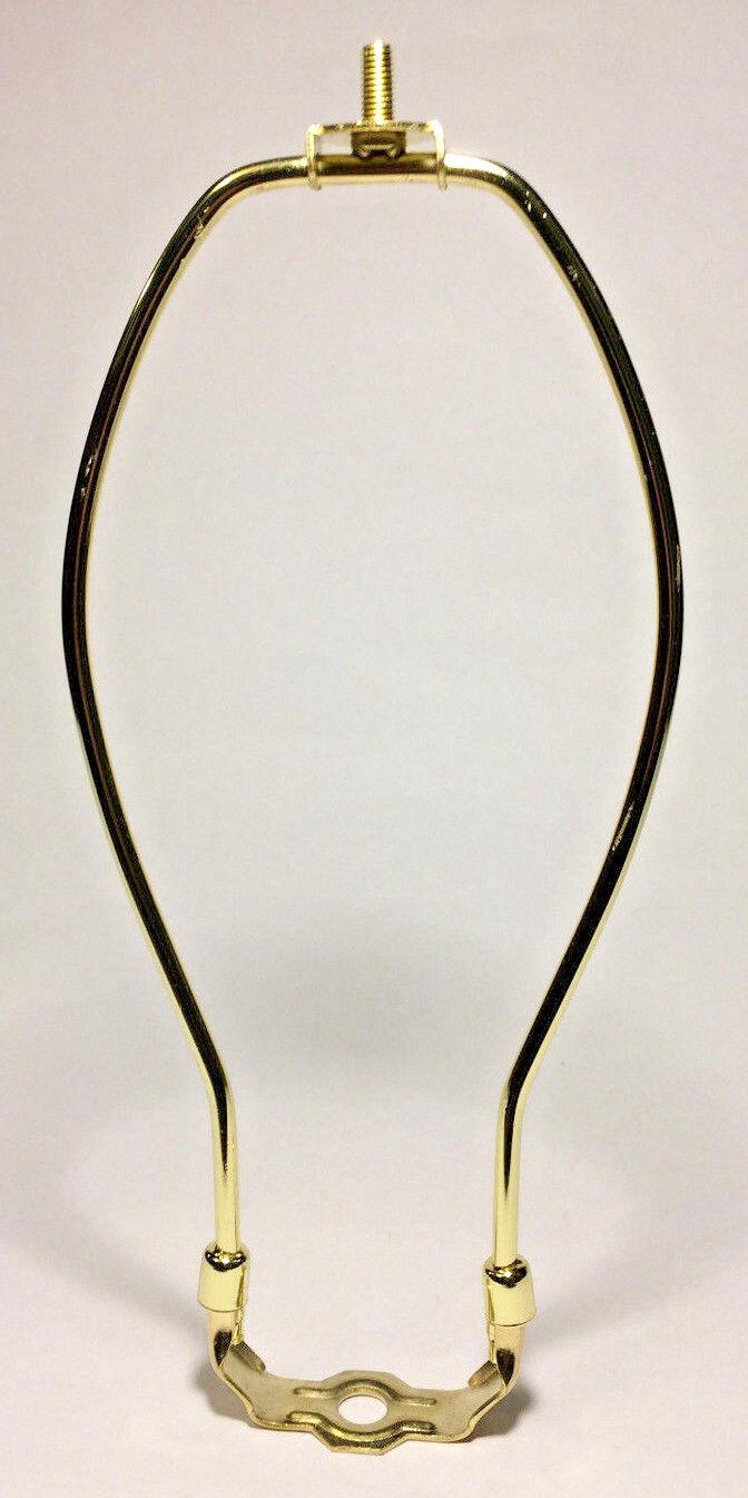 New 11" Brass Lamp HARP Shade Holder w/Base for Lamp Repair, Heavy Duty - Stone Door Lamps